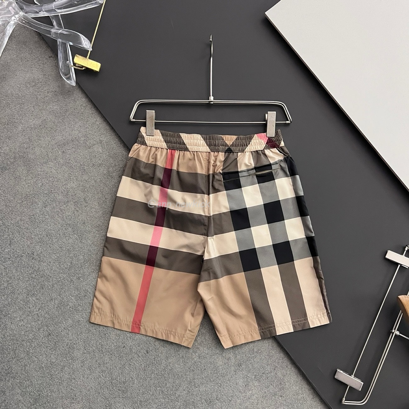 Burberry Check Drawcord Swim Shorts Archive Beige (2) - www.newkick.vip